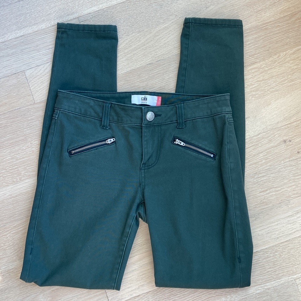 Cabi Moto Zip Stretch Skinny Jean #3388